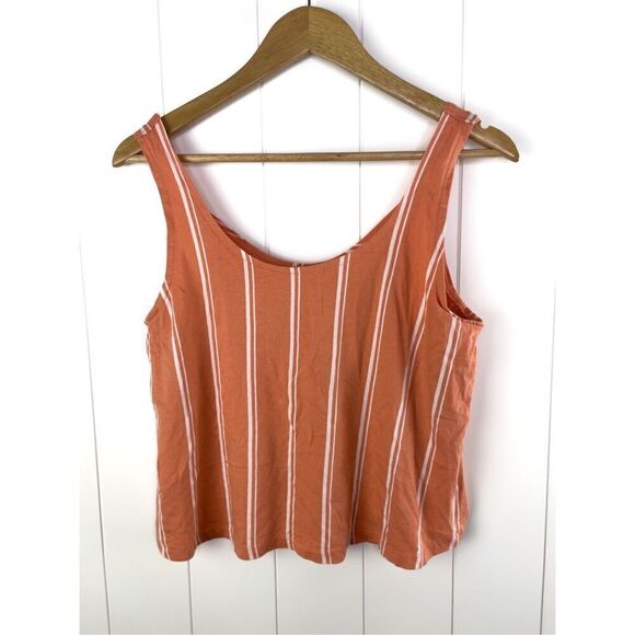 RVCA‎ Crown Washed Coral Striped Tank Top Size S - Picture 5 of 11